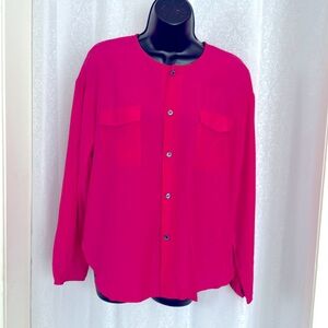 HOPE By RINGSTRAND SÖDERBERG PINK SILK BLOUSE SZ: 38/